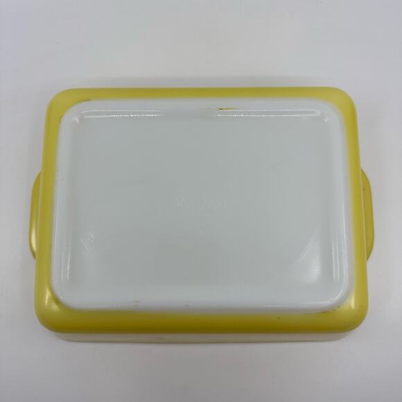 Vintage Pyrex 503 1.5 QT Refrigerator Dish Ovenware Bakeware Yellow w/ Clear Lid - Picture 11 of 15
